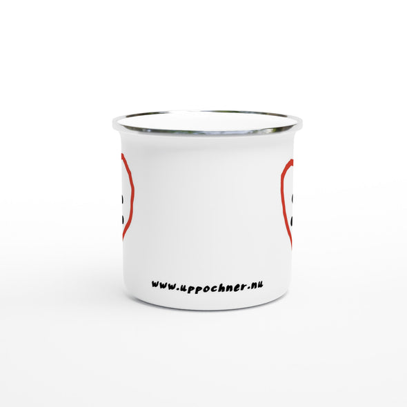 Enamel mug with print