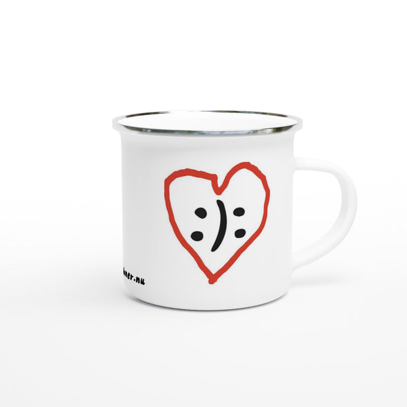 Enamel mug with print