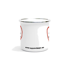 Enamel mug with print